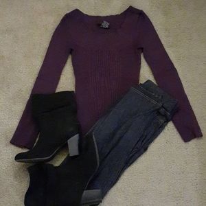 Long sleeve Purple Top